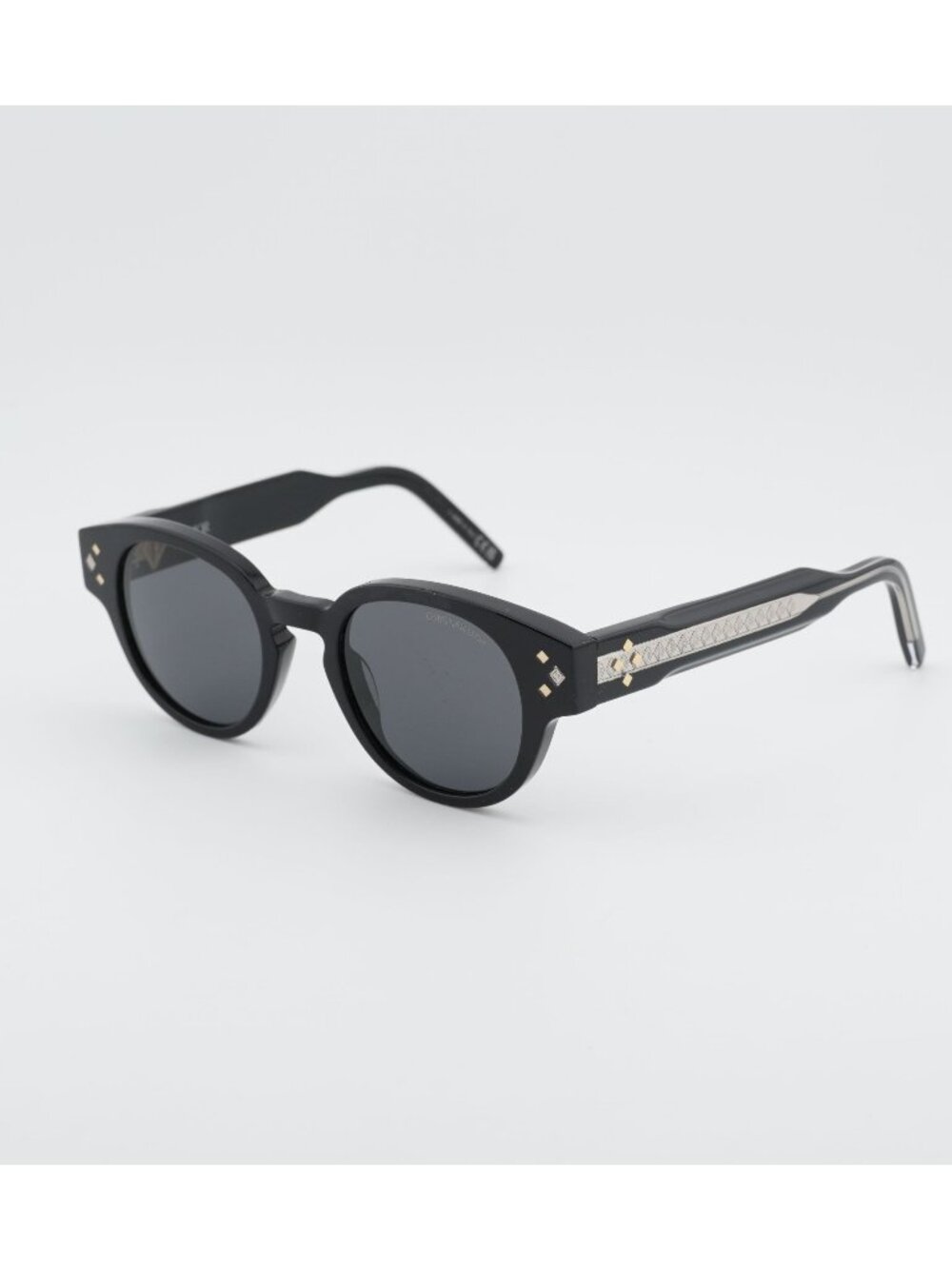 Dior CD DIAMOND R2I 10A0 Sunglasses Black Square Frame, Grey Lenses